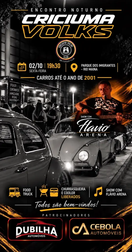 Encontro noturno CRICIUMAVOLKS